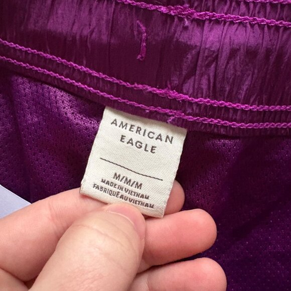 American Eagle Nylon Above The Knee Short Purple NWT Men’s Size M - Picture 6 of 9
